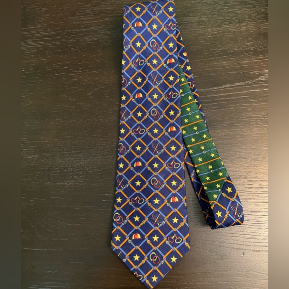 Tommy Hilfiger 100% Silk Mens Tie Polo Equestrian Horse Riding 56”x4” - Picture 3 of 7